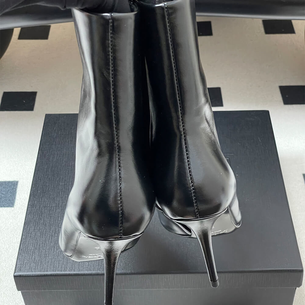 Ashley Booties in Smooth Leather