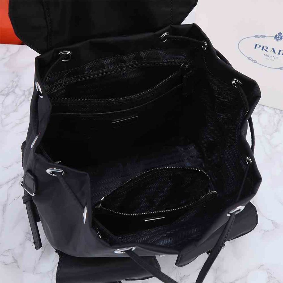 Re-Nylon Medium Backpack with Pouch