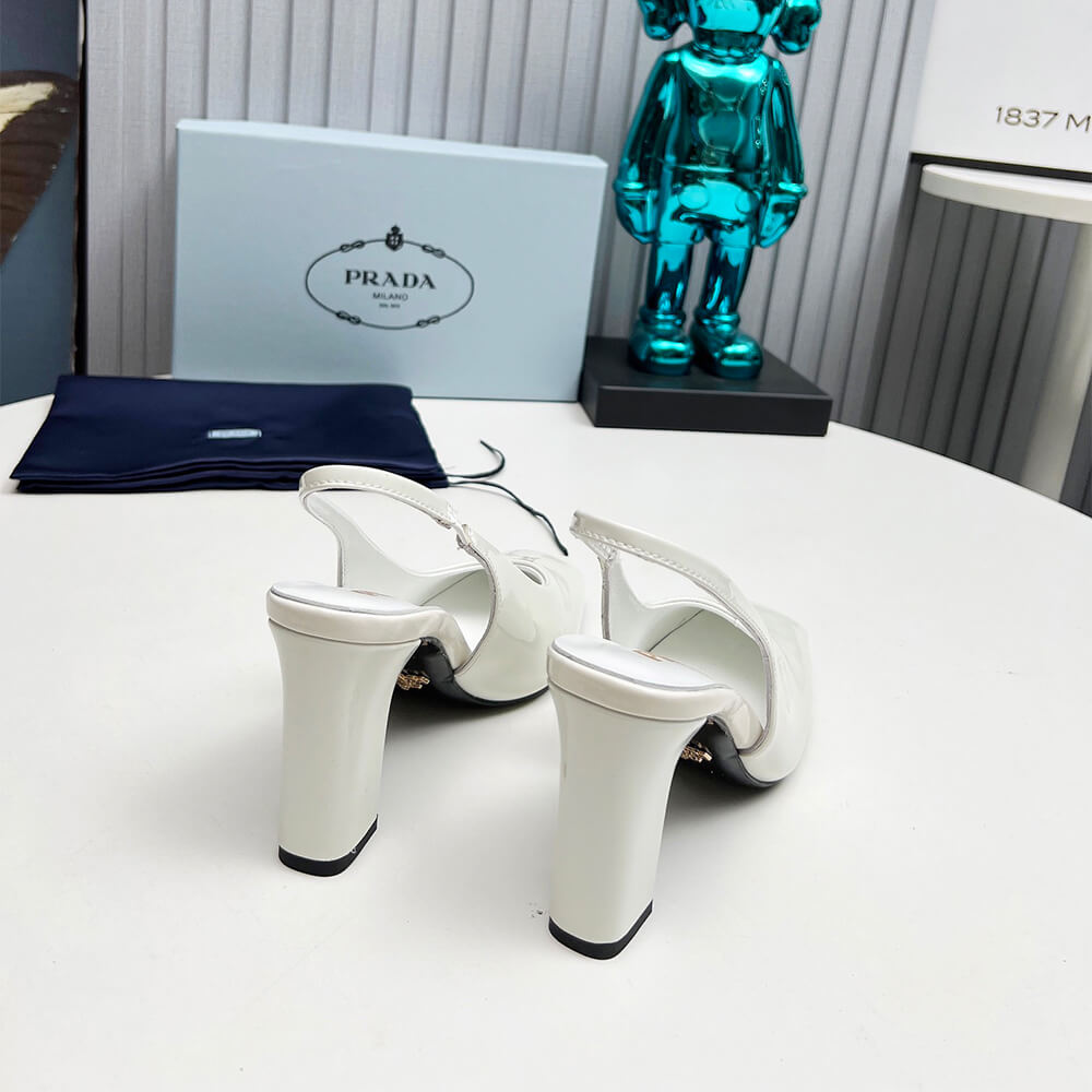 Patent Leather Slingback Pumps 85 mm