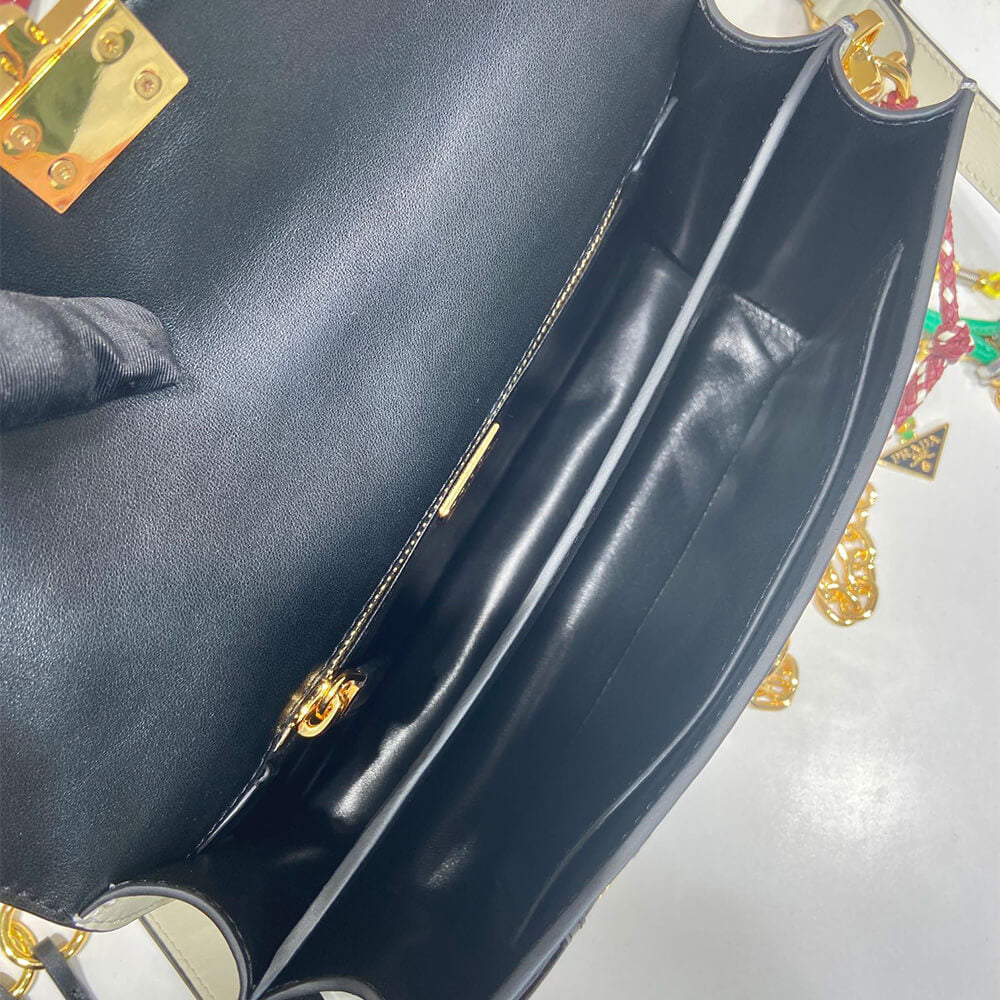 Soft Sound Small Leather Shoulder Bag with Charms