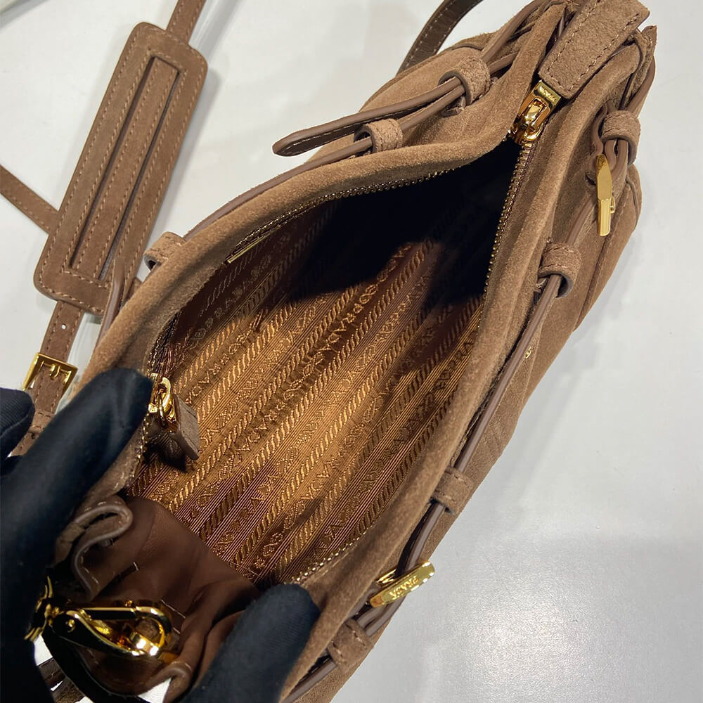 Small Bonnie Suede Shoulder Bag