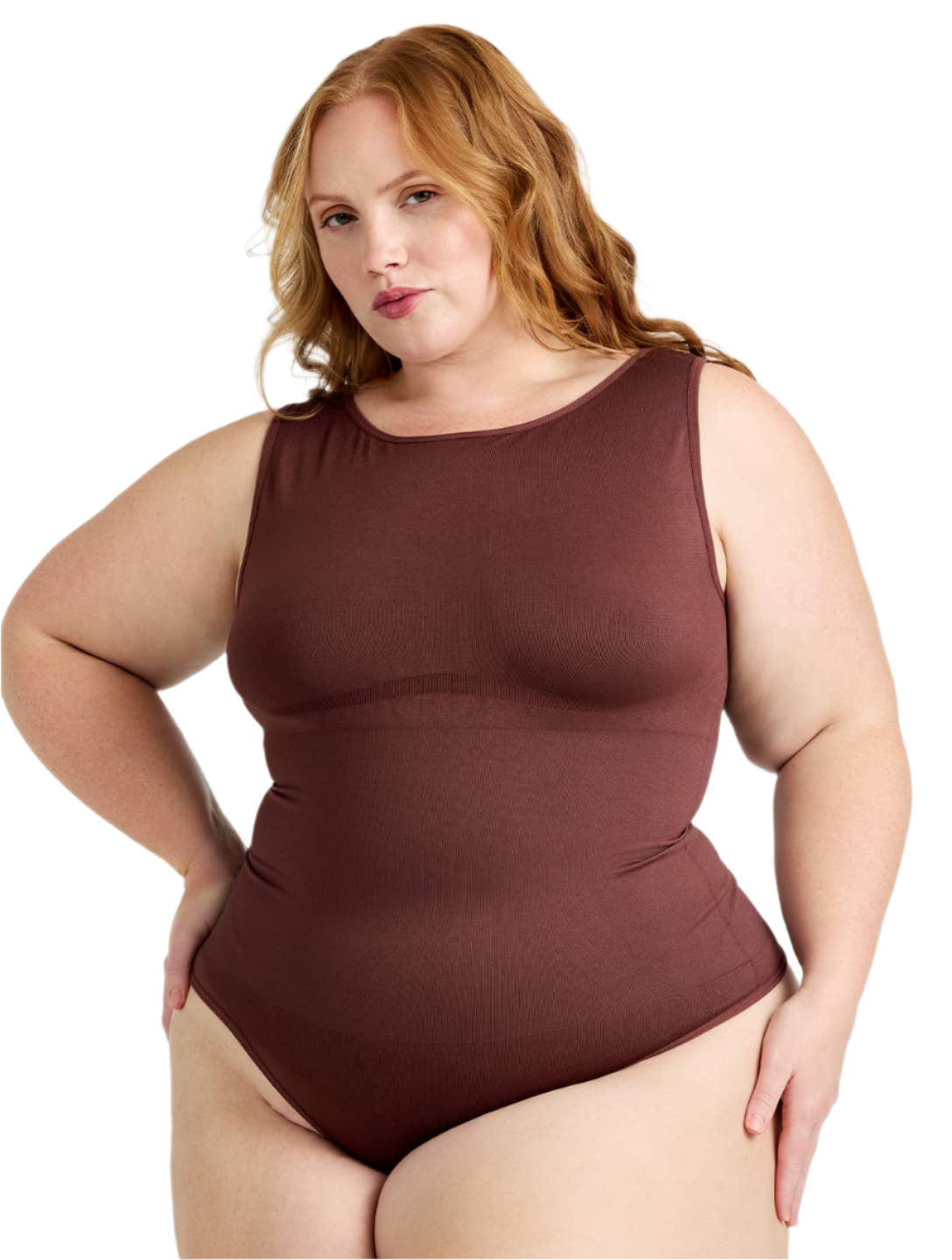 Round Neck Thong Bodysuit