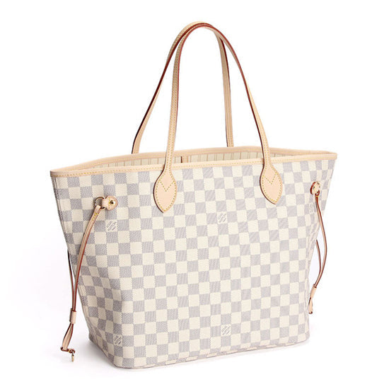 N51107 Neverfull MM Shoulder Bag Damier Azur Canvas