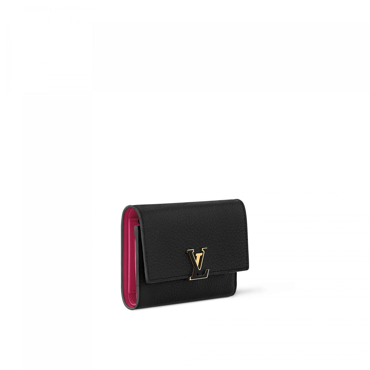 M62157 Capucines Compact Wallet Black Pink