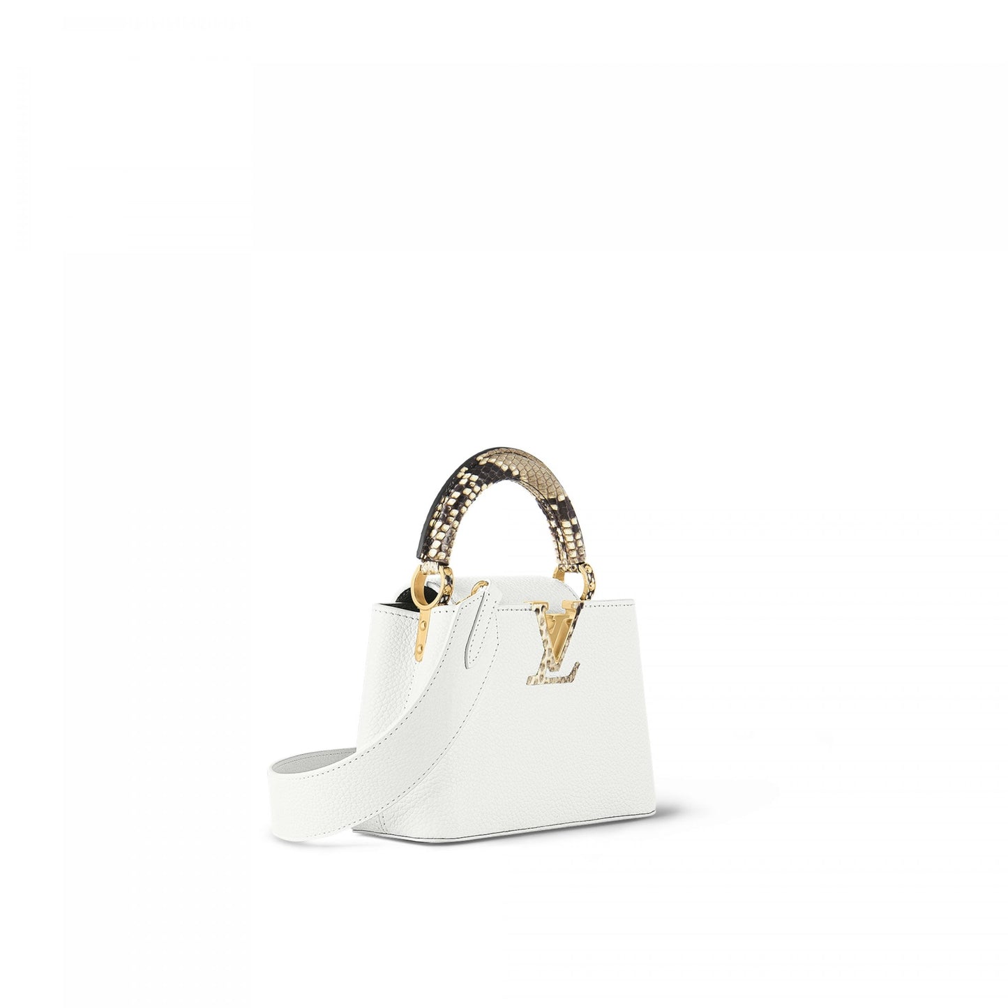 N98477 Capucines Mini Python Snow White