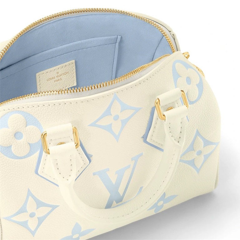 M46883 Speedy Bandoulière 20 Bicolor Monogram Empreinte Leather Blue