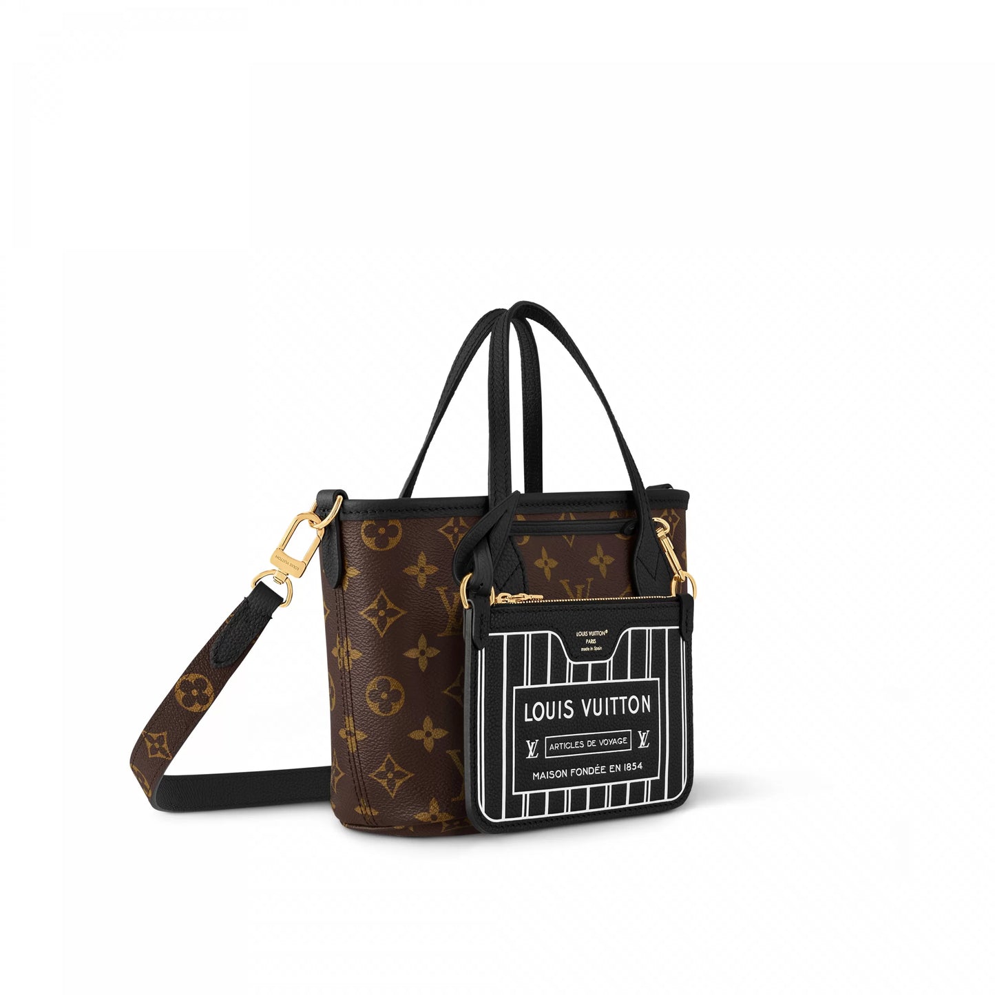 M12099 Neverfull Bandoulière Inside Out BB Black