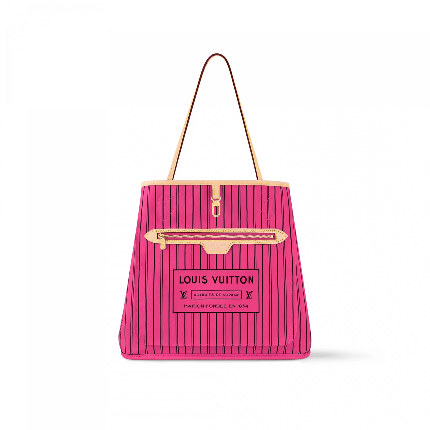 M12257 Neverfull Bandoulière Inside Out MM MMonogram/Rose Pondichery