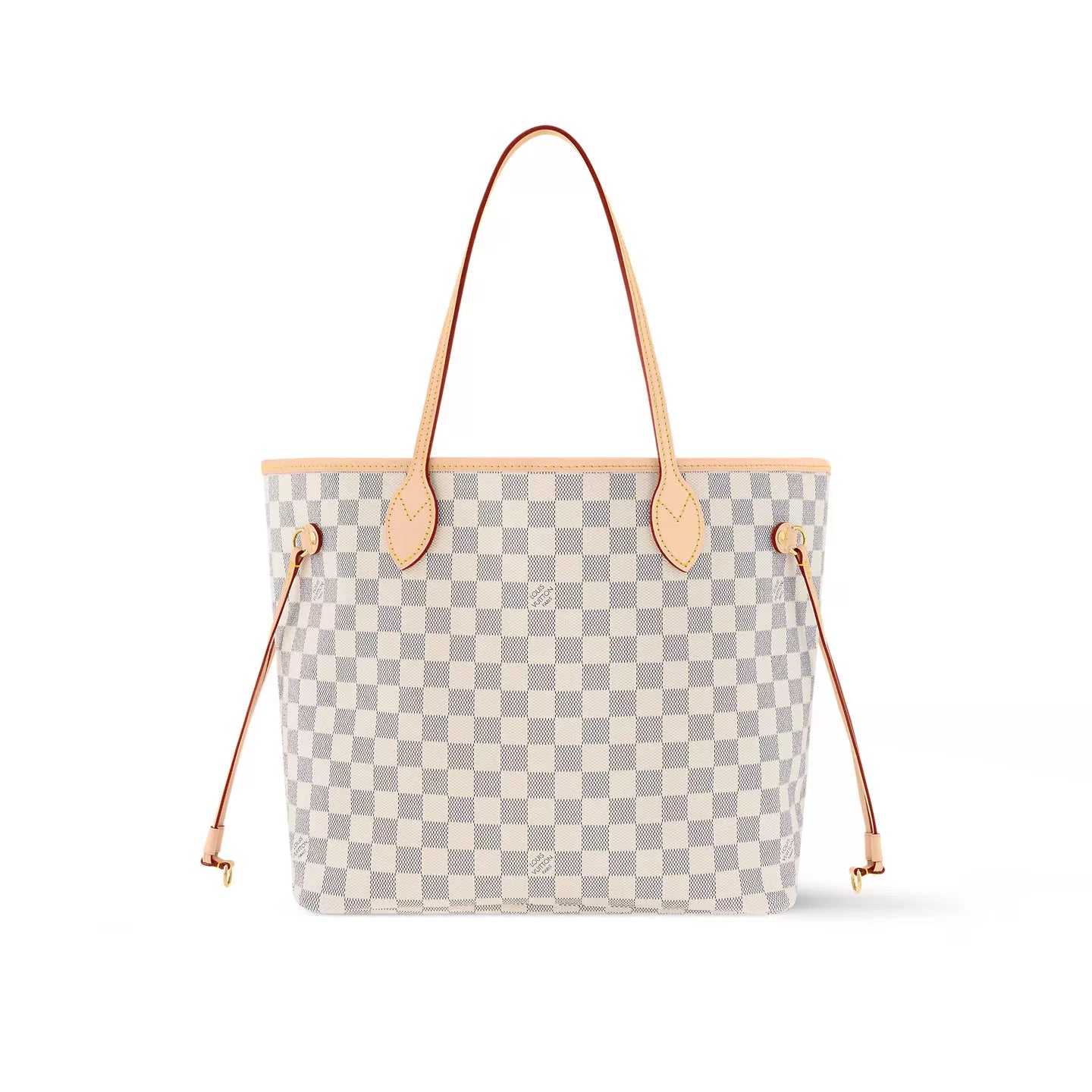 N40603 Neverfull MM Rose Ballerine Damier Azur Canvas