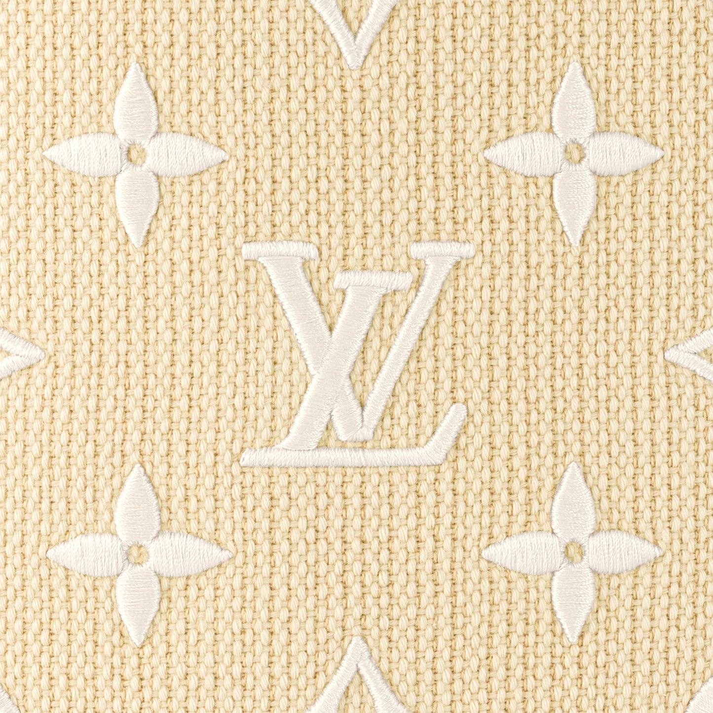 M22839 Neverfull MM Lotus Cotton White Beige