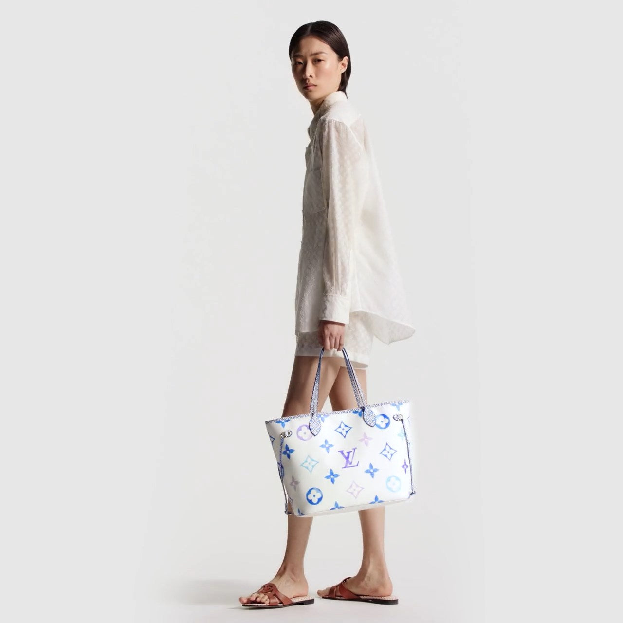 M22979 Neverfull MM Blue Monogram