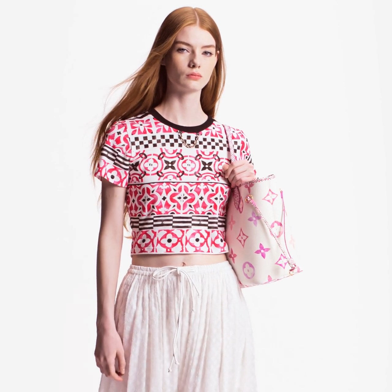 M22980 Neverfull MM Pink Monogram