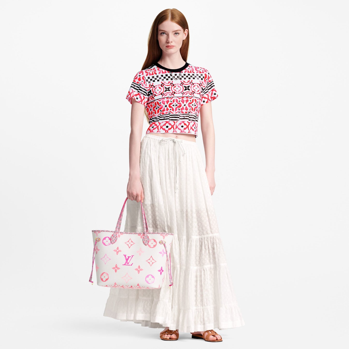 M22980 Neverfull MM Pink Monogram