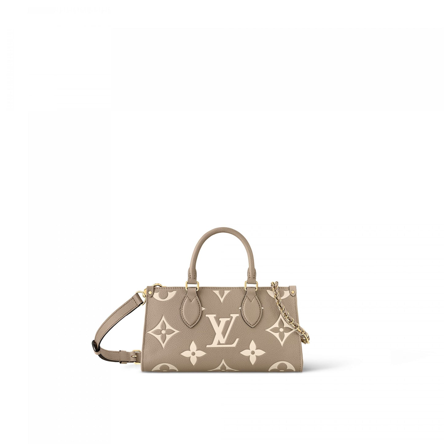 M23641 OnTheGo East West Dove/Cream Bicolor Monogram Empreinte Leather