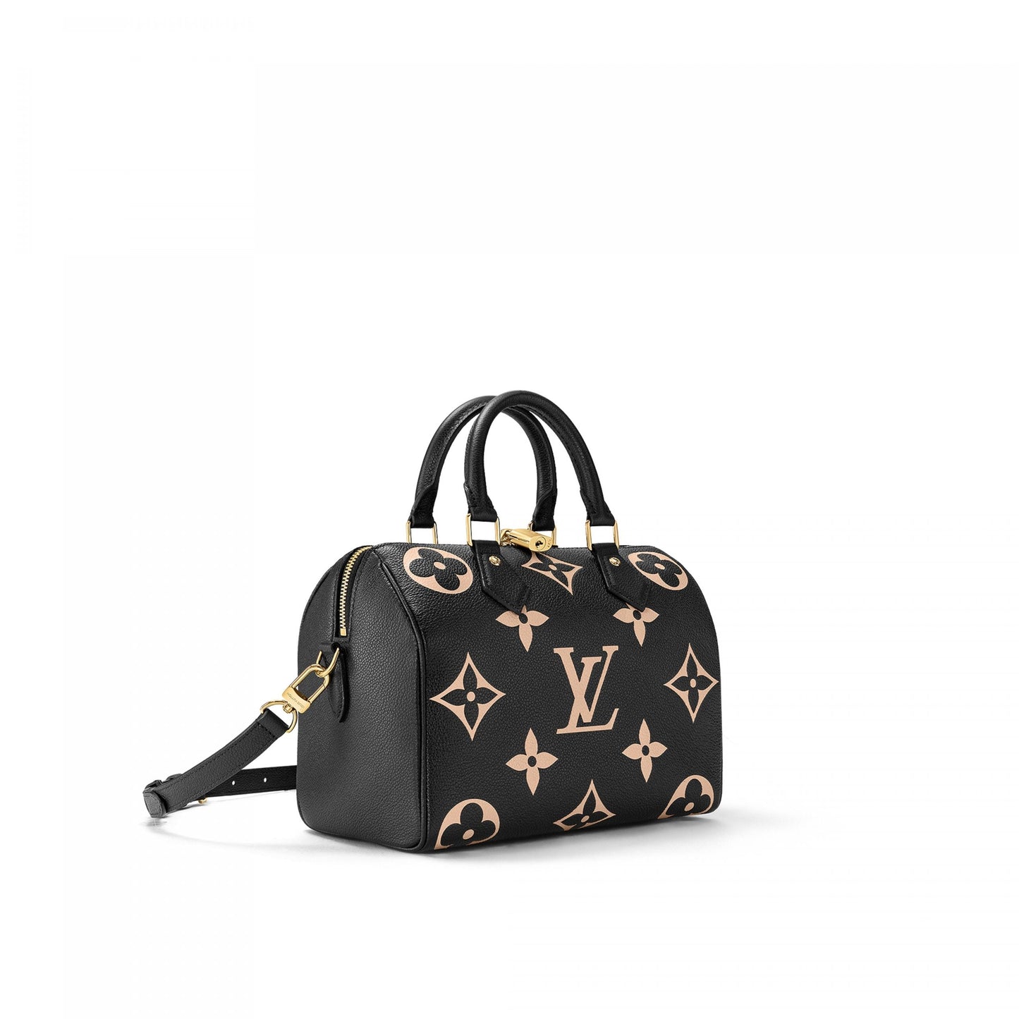 M58947 Speedy Bandoulière 25 Bicolor Monogram Empreinte Leather Black Beige