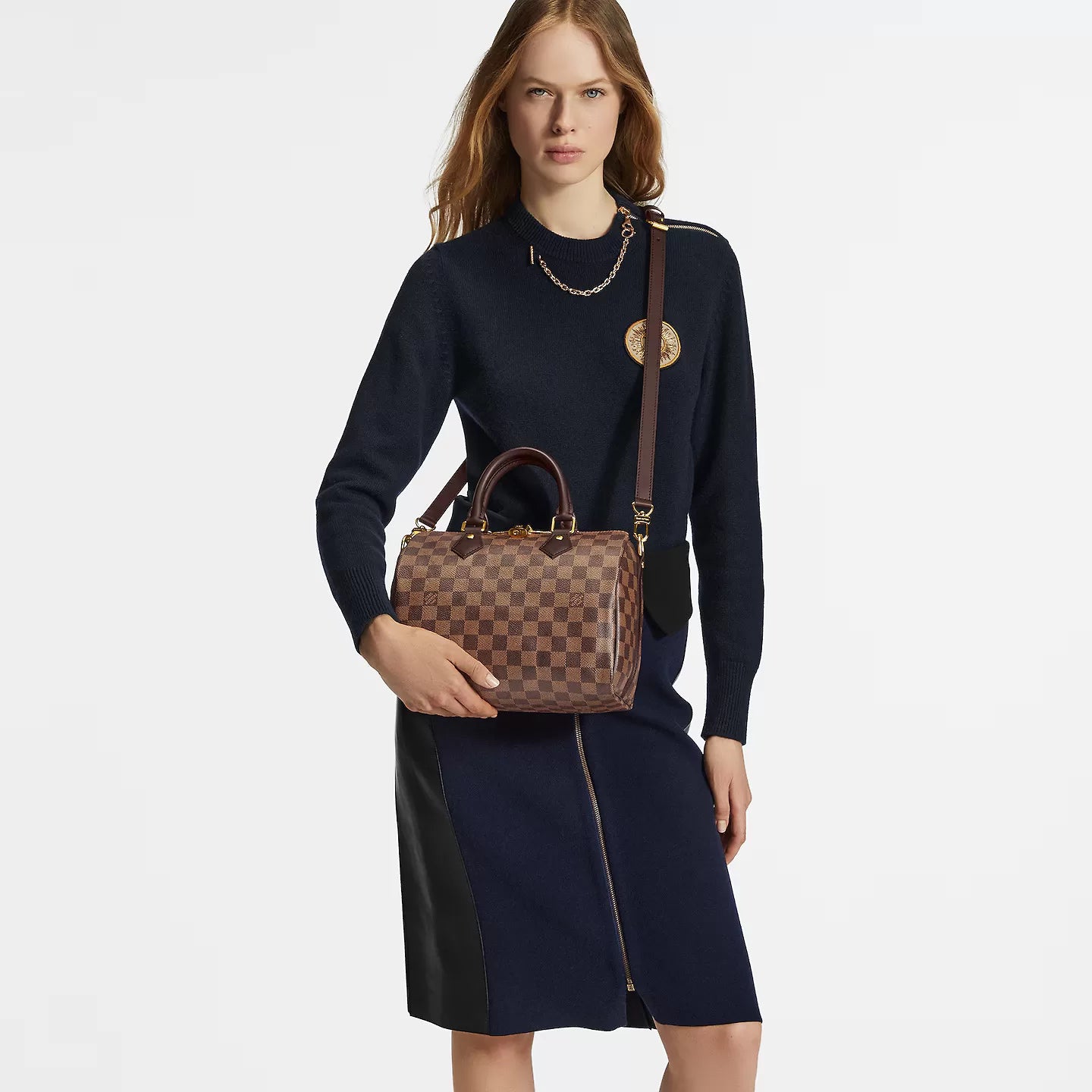 Damier Ebene Speedy Bandouliere 25 N40575