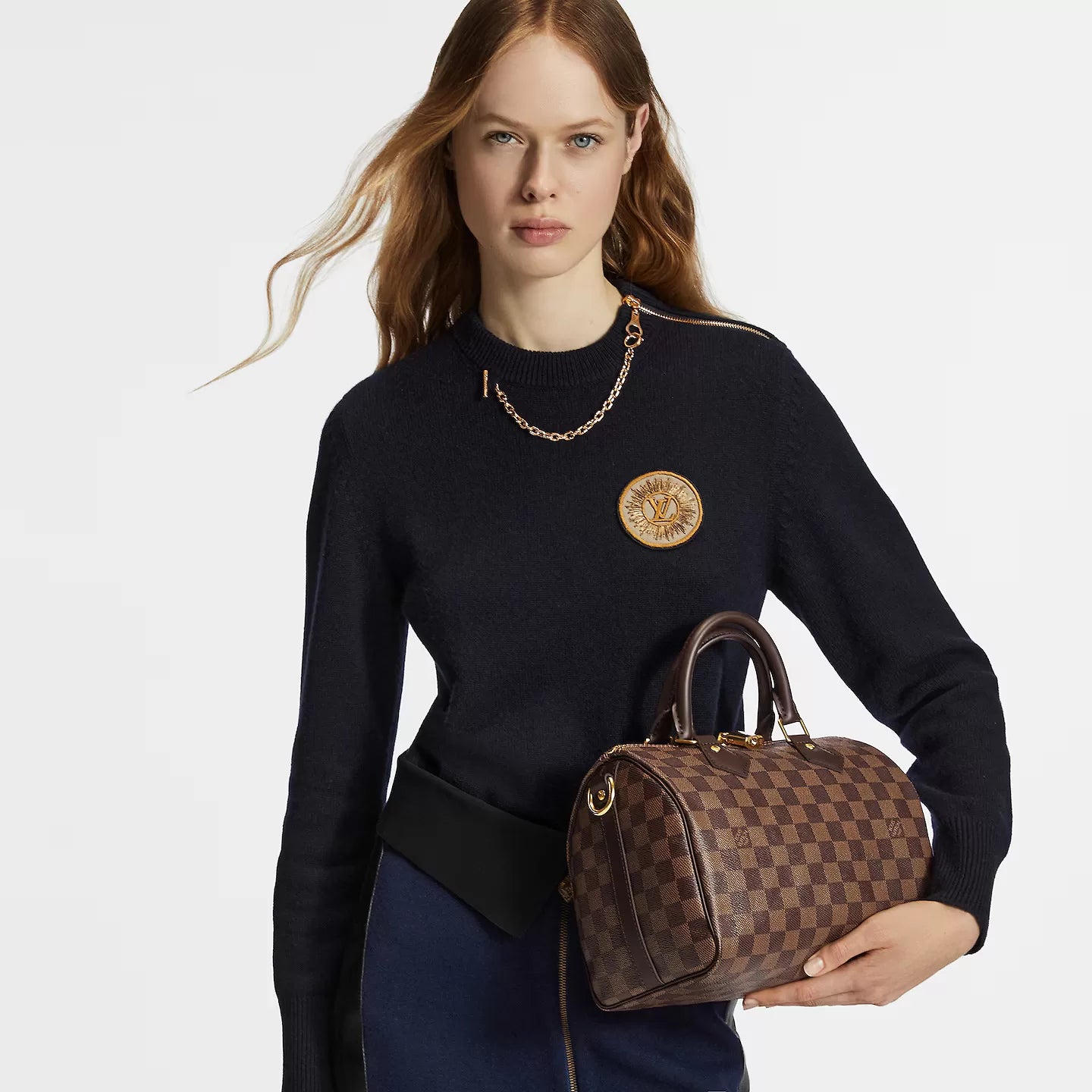 Damier Ebene Speedy Bandouliere 25 N40575