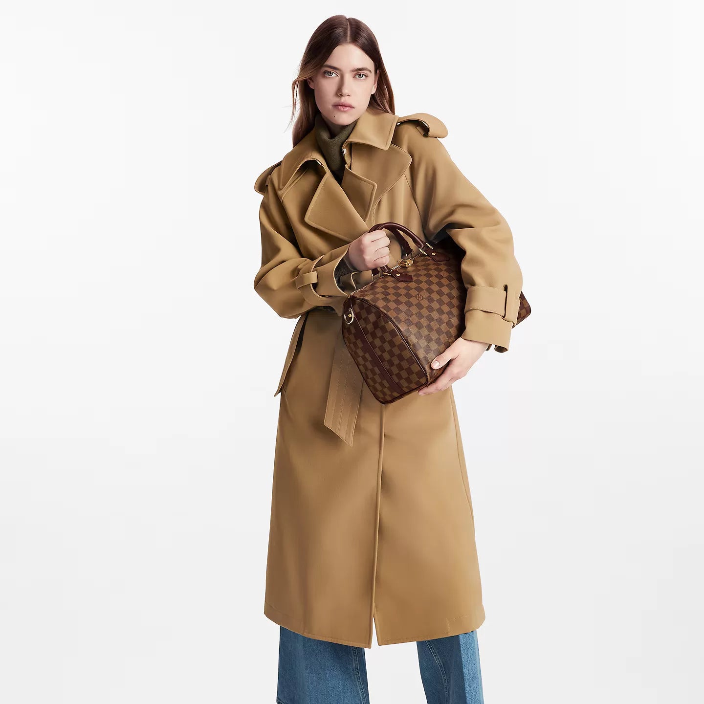 Damier Ebene Canvas Speedy Bandouliere 35 N41366