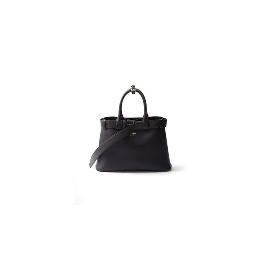 Buckle Small Leather Handbag with Belt
