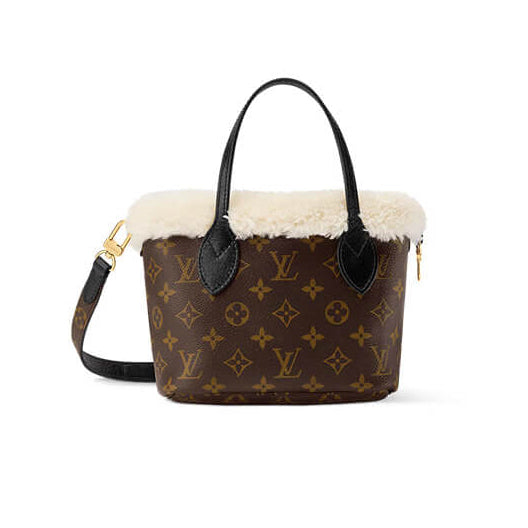 Cozy Monogram Shearling Tote Set