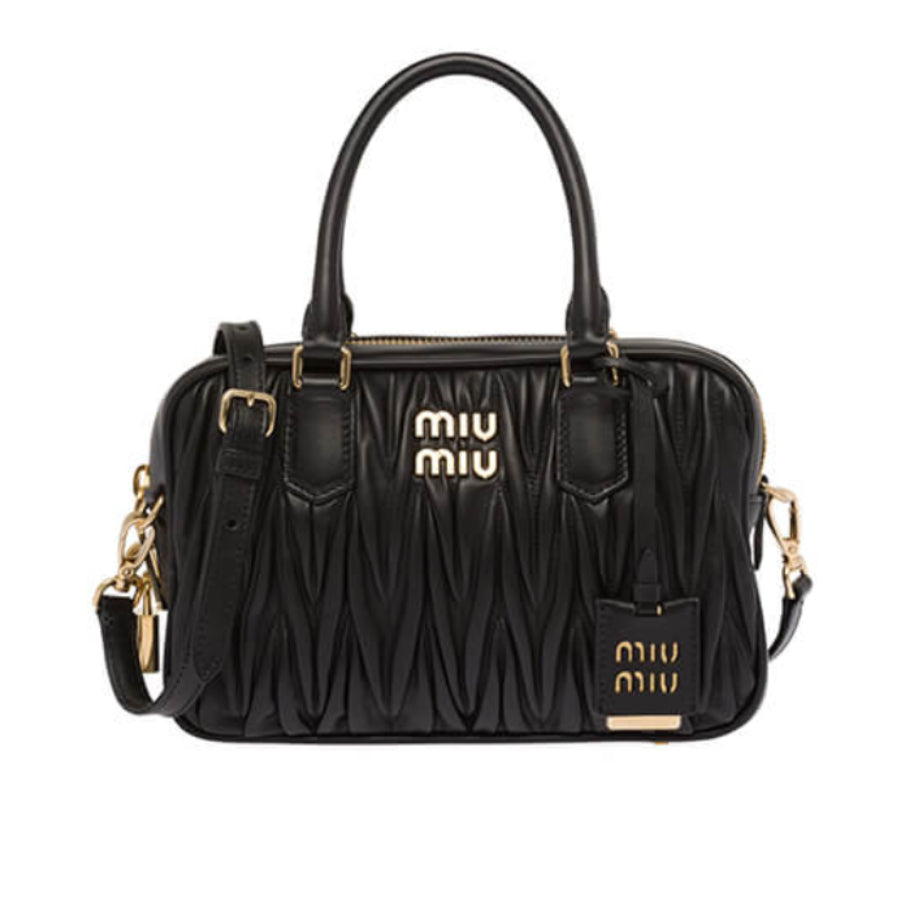 Matelasse Nappa Leather Top-Handle Bag