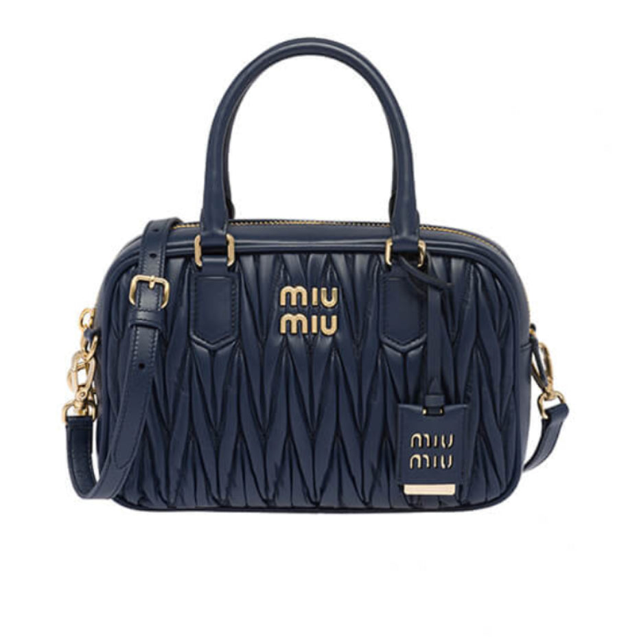 Matelasse Nappa Leather Top-Handle Bag