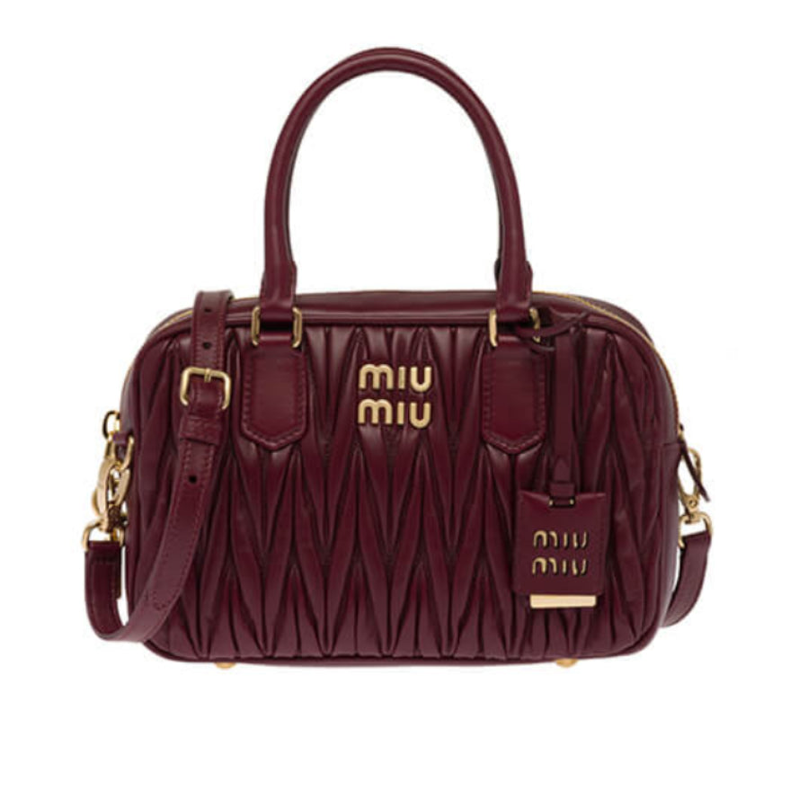 Matelasse nappa leather top-handle bag