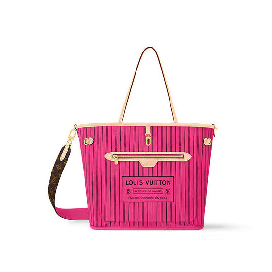 Bold Fuchsia Striped Signature Tote