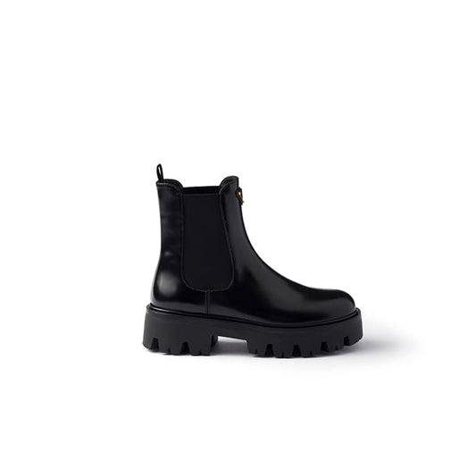 Brushed Leather Booties