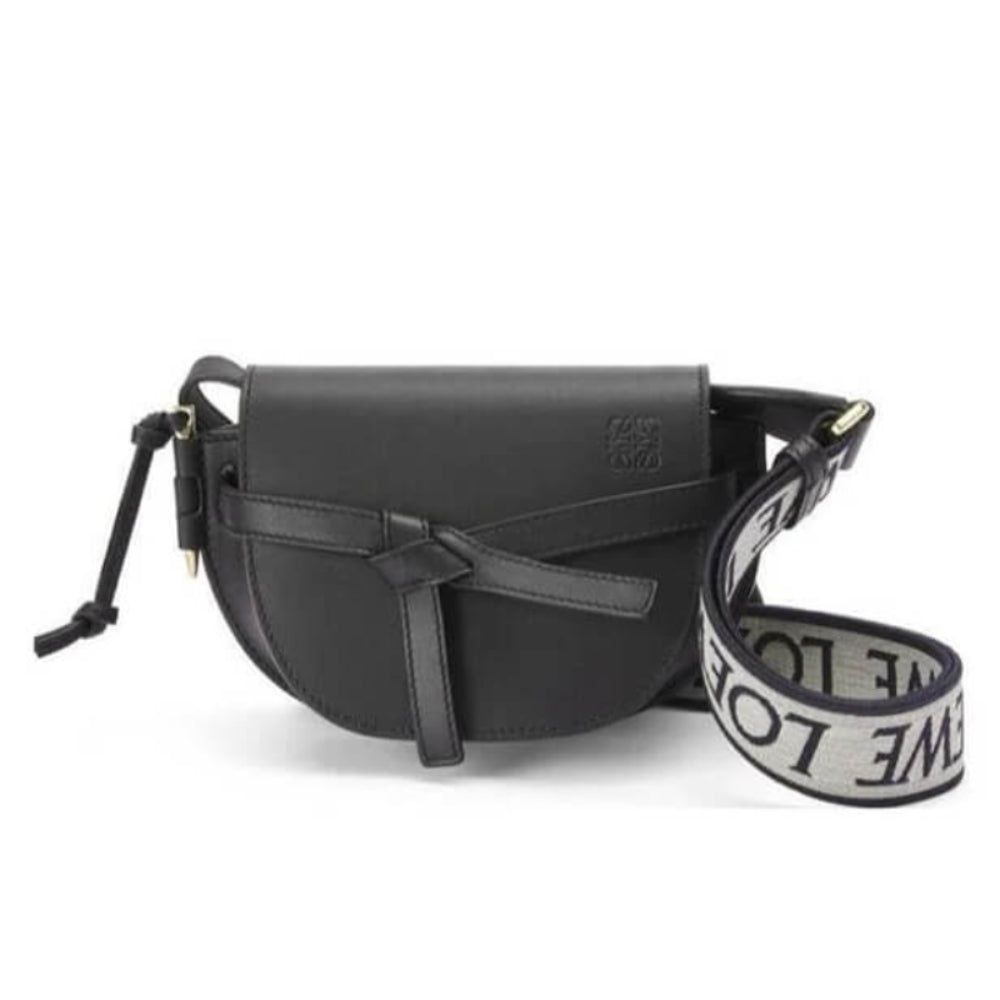 Small Gate Bag in Soft Calfskin and Jacquard