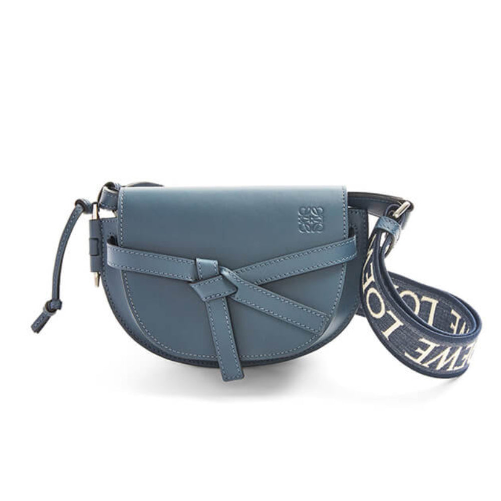 Small Gate Bag in Soft Calfskin and Jacquard