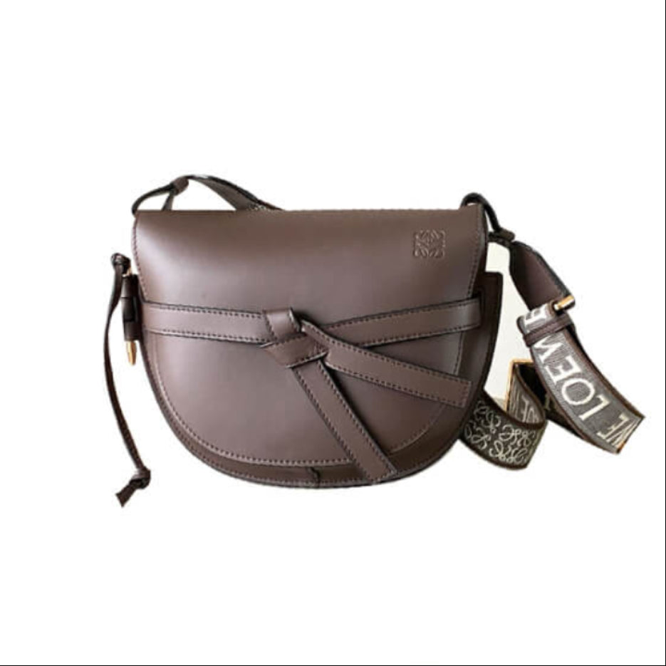 Small Gate Bag in Soft Calfskin and Jacquard