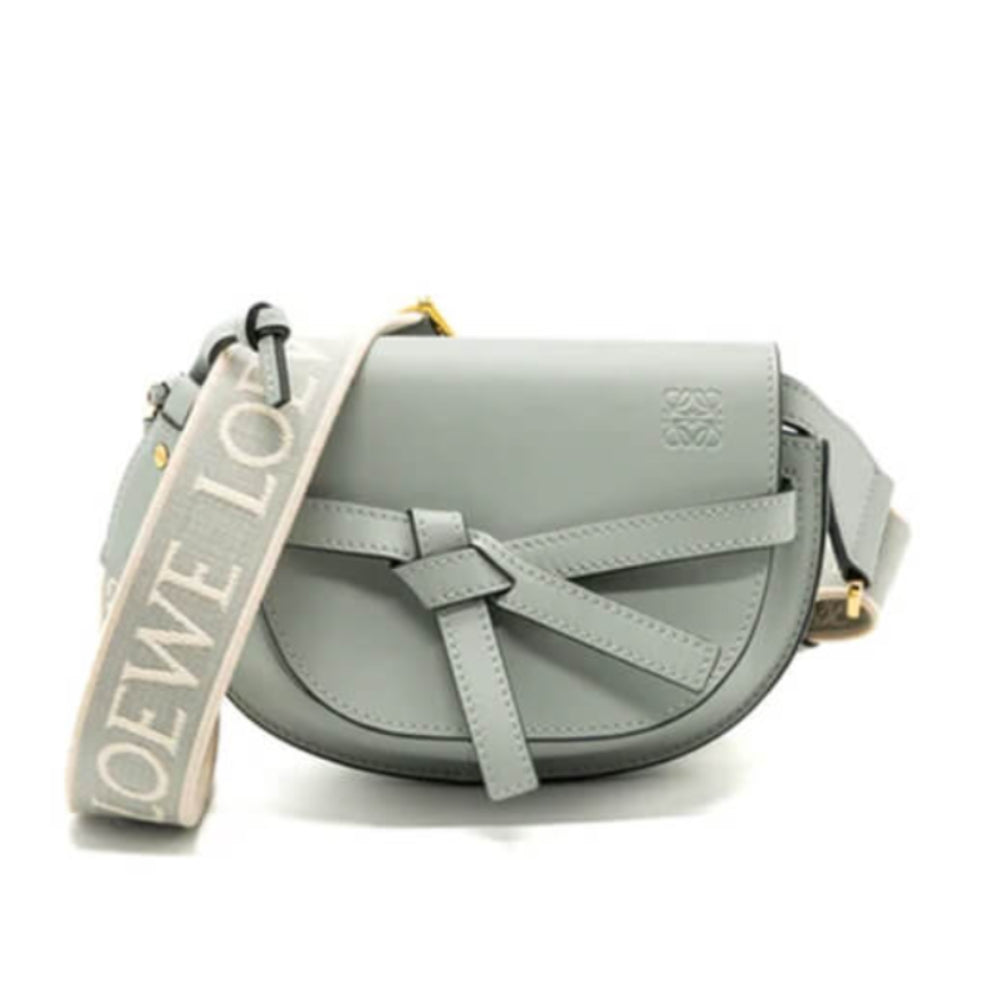 Small Gate Bag in Soft Calfskin and Jacquard