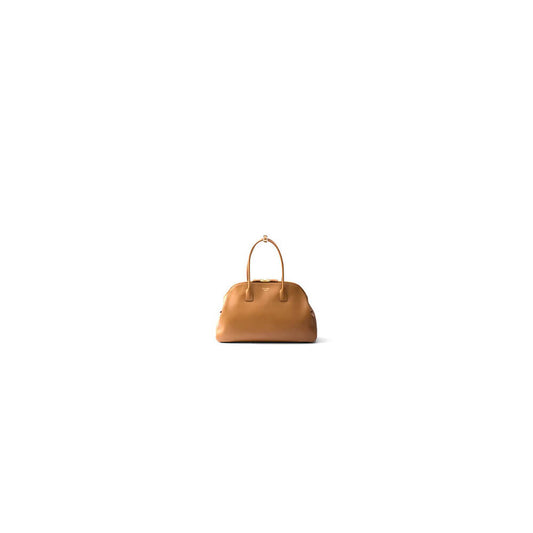 Large Leather Tote Bag with Zipper Closure