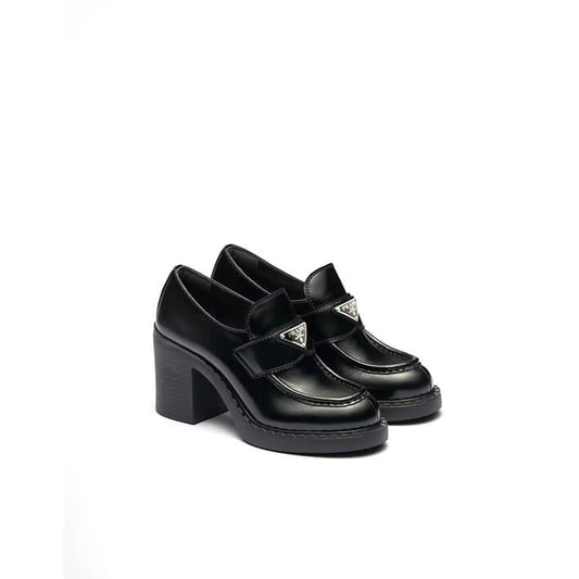 Brushed Leather Loafers