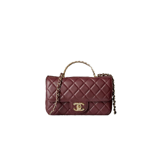 Mini-sac à rabat avec poignée supérieure 