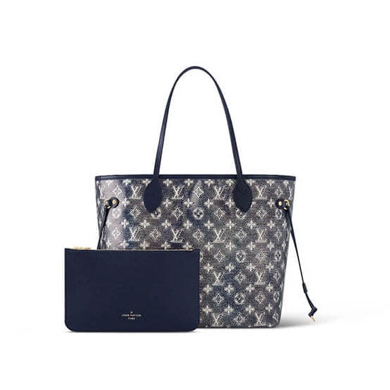 Shimmering Navy Monogram Tote Set