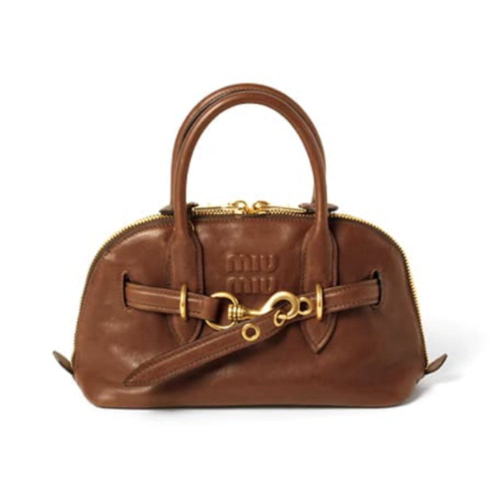 Small Aventure Nappa Leather Top-Handle Bag