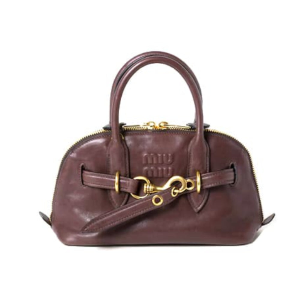 Small Aventure Nappa Leather Top-Handle Bag