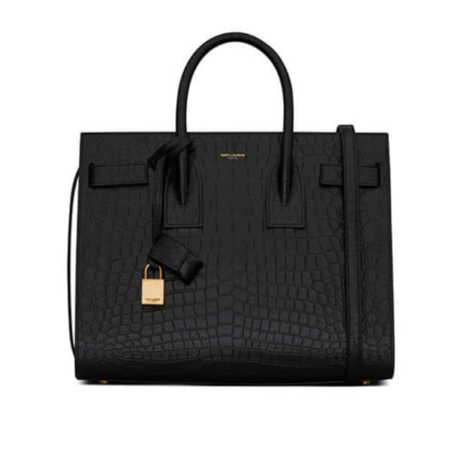 Small Sac De Jour in Matte Embossed Crocodile Leather