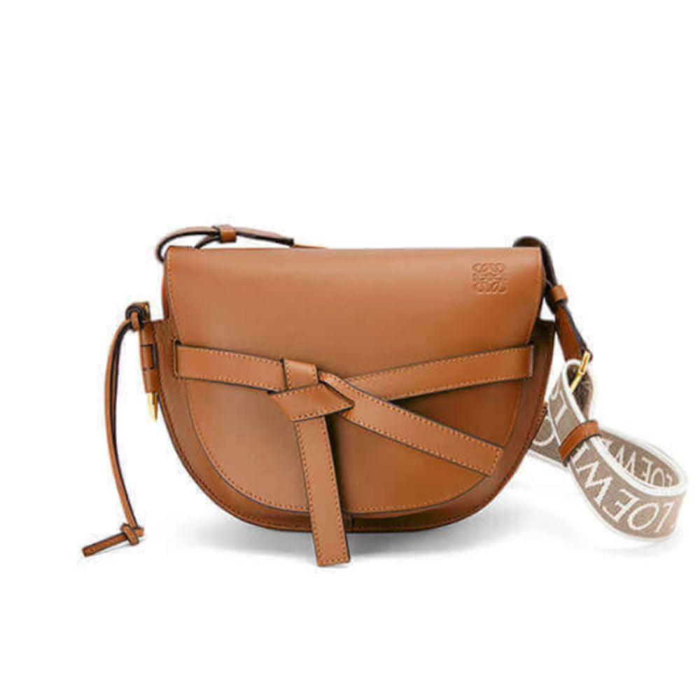 Small Gate Dual Bag in Soft Calfskin and Jacquard