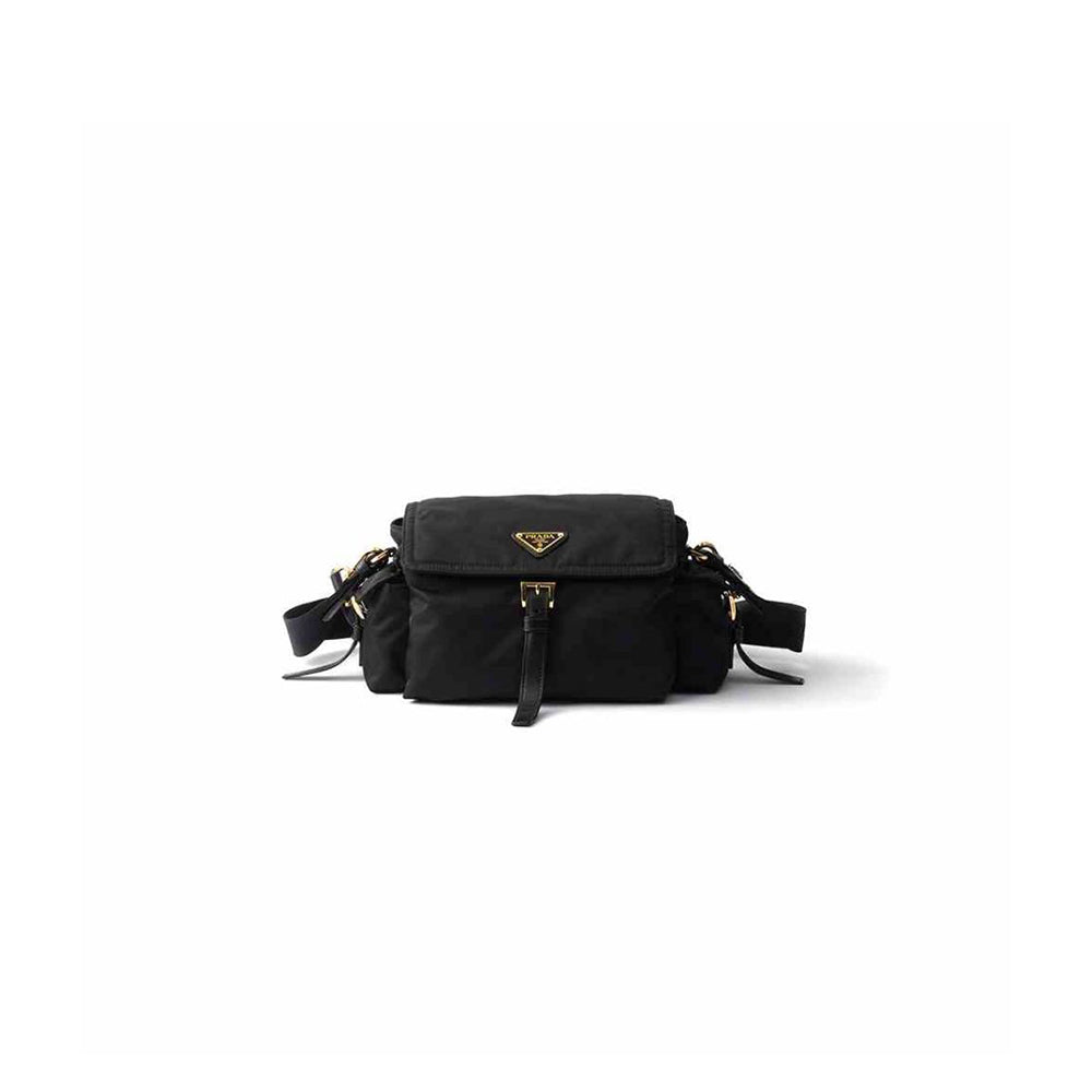 Explore Medium Re-Nylon Shoulder Bag with Flap