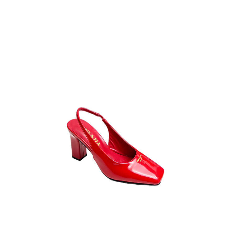 Patent Leather Slingback Pumps 85 mm