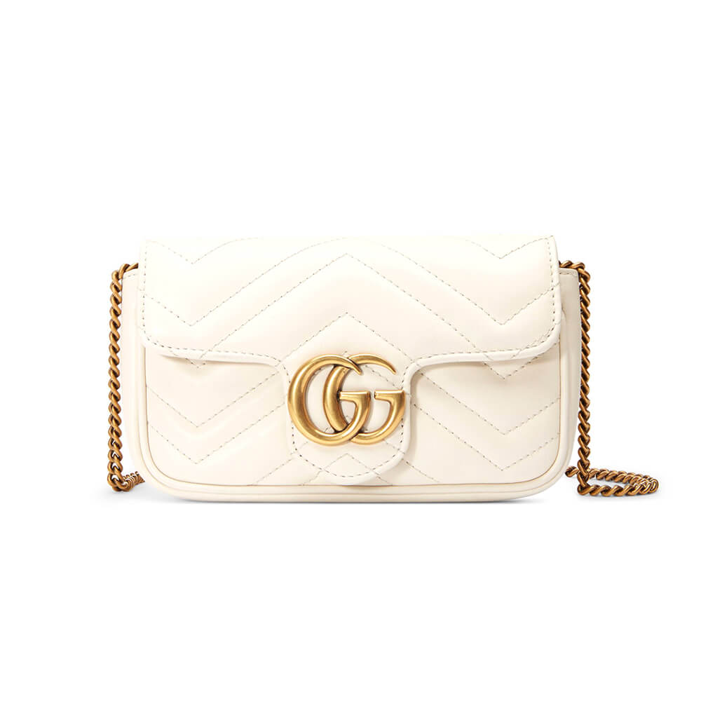 Sac super mini GG Marmont en cuir matelassé 