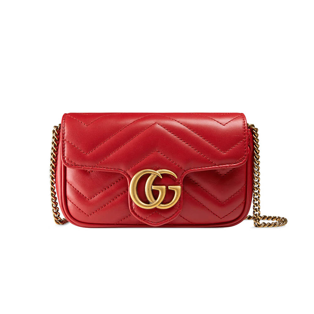 Sac super mini GG Marmont en cuir matelassé 