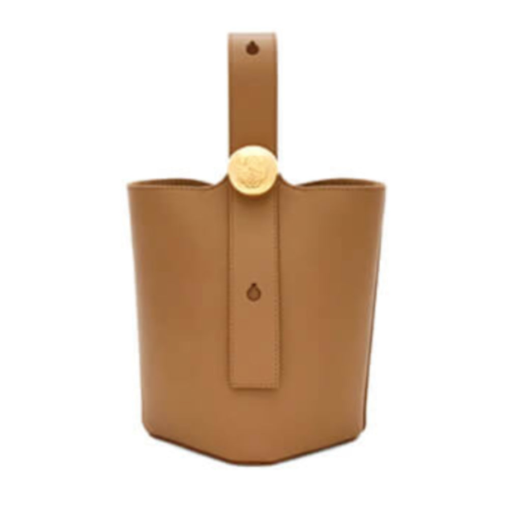 Mini Pebble Bucket in Smooth Calfskin
