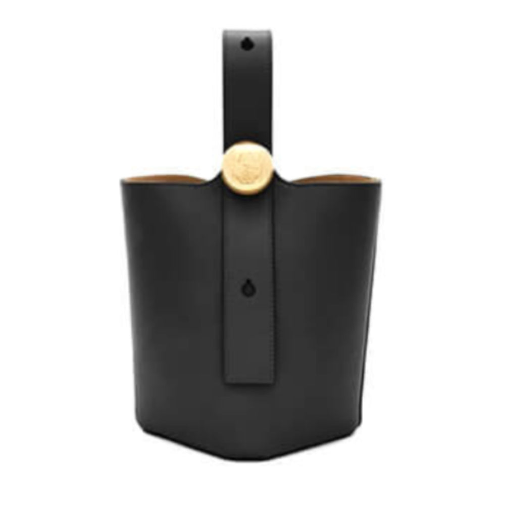 Mini Pebble Bucket in Smooth Calfskin