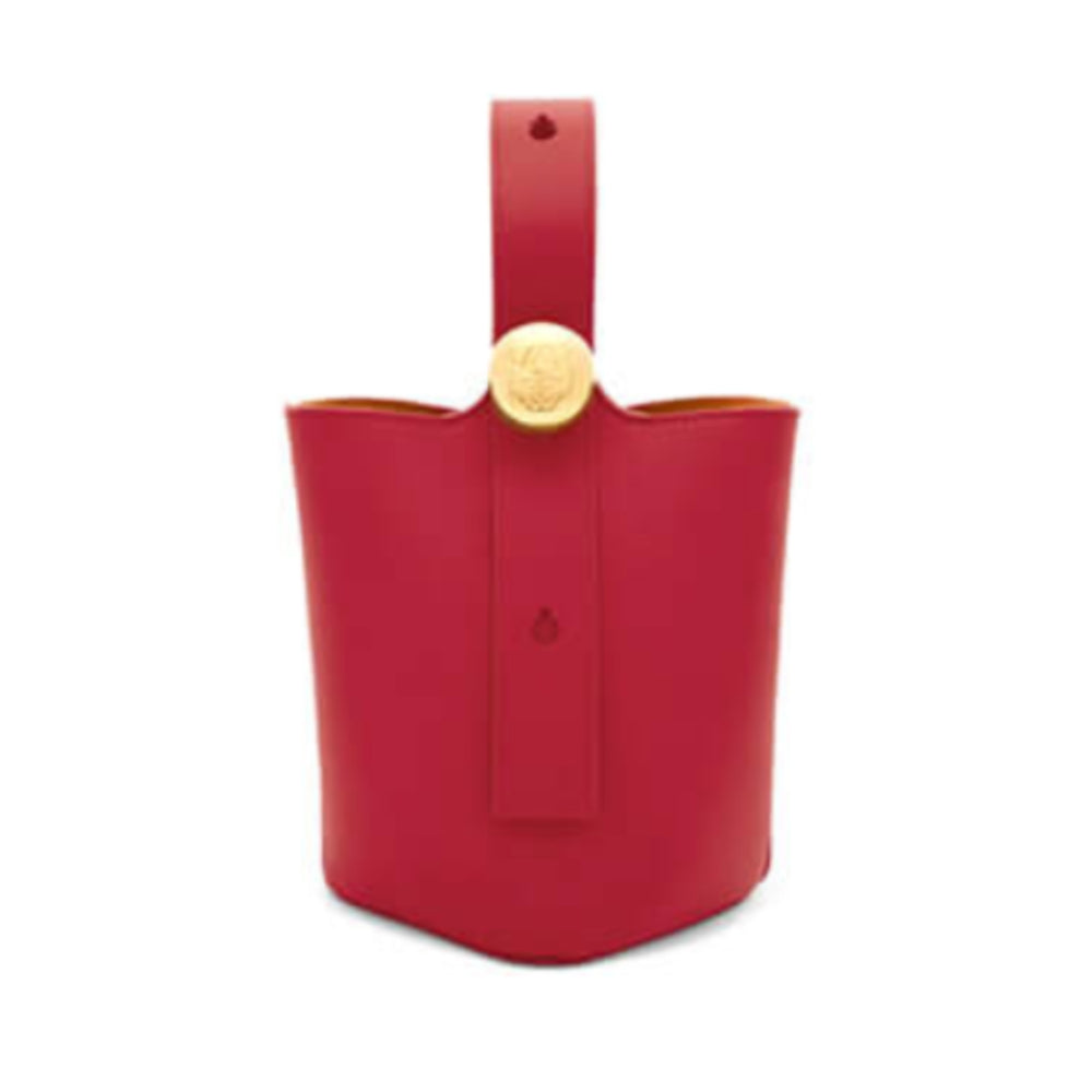 Mini Pebble Bucket in Smooth Calfskin