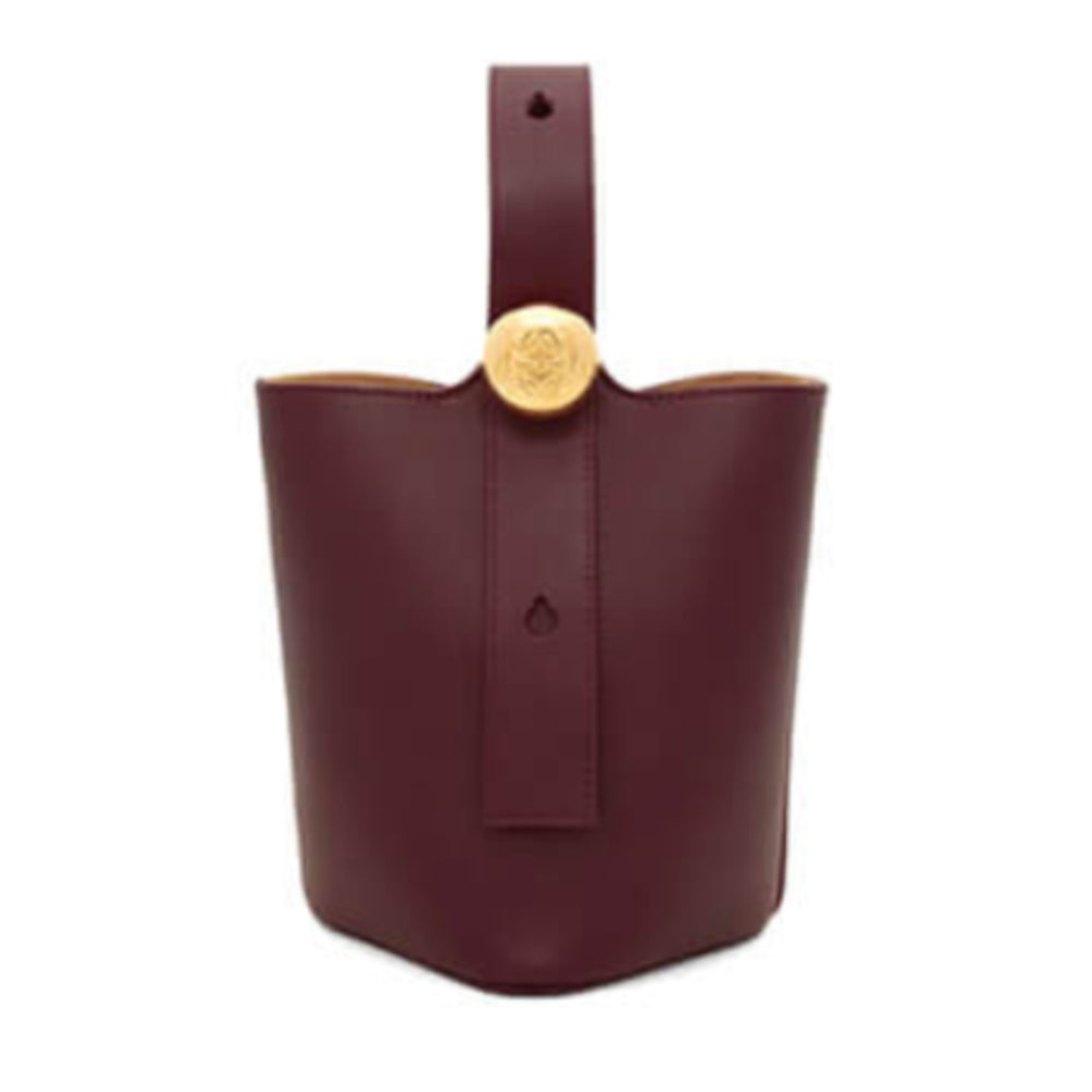 Mini Pebble Bucket in Smooth Calfskin