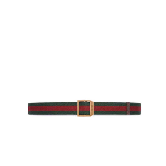 Web Belt With Rectangular Buckle